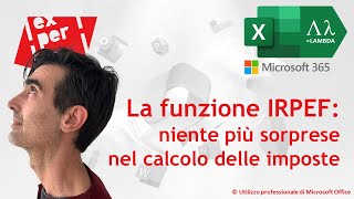 EXCEL 365 – TRUCCHI E SEGRETI 💸 La funzione IRPEF niente più sorprese nel calcolo delle imposte [upl. by Granniah]