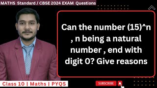 Can the number 15n  n being a natural number  end with digit 0 Give reasons class10th cbse [upl. by Aketal85]