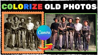 Colorize Black amp White Photos using AI in Canva I Canva Editing Tutorial [upl. by Aloap]