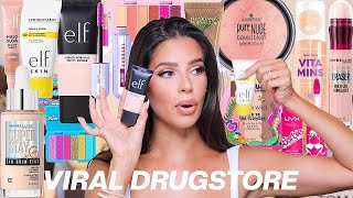 I bought all NEW VIRAL drugstore makeup whats good whats trash [upl. by Drofkcor]