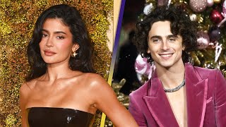 Kylie Jenner Quietly Shows Up for Timothée Chalamet During Wonka Press Run Exclusive [upl. by Ennairak209]