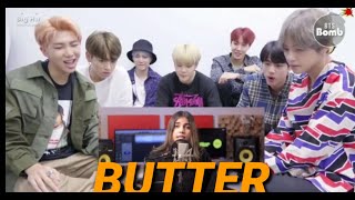 BTS REACTION TO Butter  cover by Aish [upl. by Libbi]