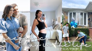 pregnancy day in the life gender reveal body image  baby haul [upl. by Kelsy]