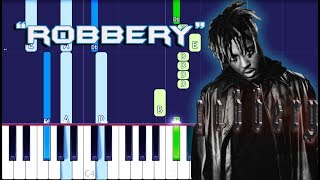 Juice WRLD  Robbery Piano Tutorial EASY Piano Cover [upl. by Estis]