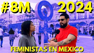 MARCHA 8M FEMINISTAS en el Dia internacional de la mujer 2024 [upl. by Lenny]