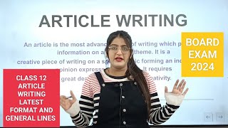 Article writingArticle writing class 12Article writing class 12 2024Article writing formatclass12 [upl. by Jimmie]