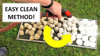 Filter Balls  Easiest Way to Clean Pool Filter Balls [upl. by Vasilek]