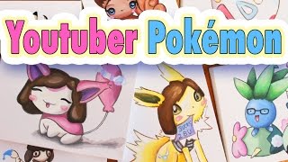 Drawing Youtubers As POKÉMON [upl. by Fredrick]