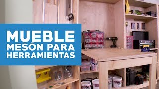 Cómo hacer un mueble con mesón plegable para las herramientas [upl. by Pascia]