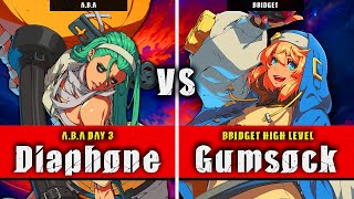 GGST  Diaphone ABA VS Gumsock Bridget  Guilty Gear Strive High level gameplay [upl. by Nylanaj844]