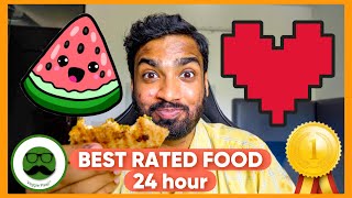 Eating Best Rated Food For 24 Hour Food Challenge  Veggie Paaji [upl. by Ecnatsnoc]