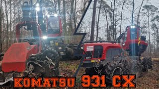 4K Komatsu 931XC Harvester 🌲 Gigant im Wald🌲 Durchforstung  Forstbetrieb [upl. by Tiphane]