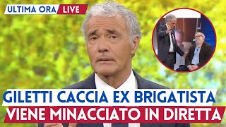 Giletti Allontana Ex Brigatista e Viene Minacciato quotTi Dovrebbero Sparare in Bocca [upl. by Alios]