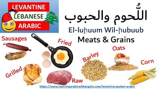 Meats amp Grains  اللُّحوم والحبوب grilled fried etc Learn Levantine Lebanese Arabic with Angela [upl. by Cleopatre507]