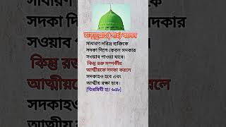 রাসুল সাঃ বলেছেন✅সাধারণ দারিদ্র্য ব্যাক্তিকে সদকা দিলে👍shorts islamicshort সদকা islamic yt [upl. by Alanah697]