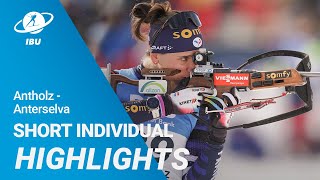 World Cup 2324 AntholzAnterselva Women Short Individual Highlights [upl. by Aihtennek]