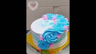 Making New design cake For YouFlower Design CakeHome Made Cake Design🎂🎂Bake Delight cakedesign [upl. by Kolodgie]