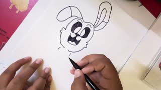 How To Draw Baby Hoppy Hopscotch  GameToons  Smiling Critters [upl. by Nanyt875]