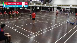 Fuhua Secondary School vs Hwa Chong Institution  Badminton West B Div Boys  NSG 2021 [upl. by Polak]