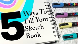 BEGINNER FRIENDLY sketchbook ideas 5 ways to fill your sketchbook beginner edition  Artsy [upl. by Rothstein]