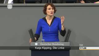 Katja Kipping DIE LINKE Sanktionsfreie Mindestsicherung statt Armut und Ausgrenzung per Gesetz [upl. by Ecinahs]