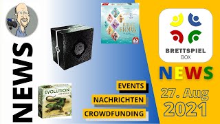 Brettspiel News der Brettspielbox Nachrichten Crowdfunding Neuheiten 27 08 2021 [upl. by Kanya]