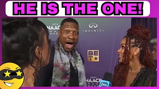 Meagan Good Says Shes In Love And Jonathan Majors Is The One [upl. by Papotto]