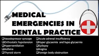 Medical Emergencies In Dental Practice  Dr Shilpi Sharma [upl. by Goto763]