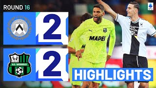 UDINESESASSUOLO 22  HIGHLIGHTS  Berardi and Lucca shine in fourgoal thriller  Serie A 202324 [upl. by Eladnyl410]