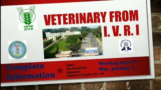 IVRI  VETERINARY COURSE COMPLETE INFORMATION BVSC amp AH Best Private CollegeDeemed University [upl. by Amlet]