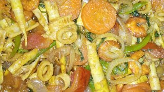 বাঁশ কোড়ল রান্না রেসিপি  bamboo shoot recipe  bash korol ranna recipe by Jahanara [upl. by Chitkara547]