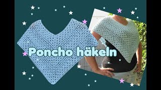 Einfachen PONCHO häkeln  Anleitung [upl. by Alicul]