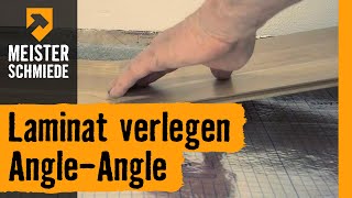 Laminat verlegen AngleAngle  HORNBACH Meisterschmiede [upl. by Akiemat]