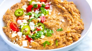 Perfect Homemade Refried Beans Recipe [upl. by Leizar]