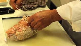 Turkey Breast Truss with Brine Mirepoix Bay Leaf Herb amp Lemon Video Demo [upl. by Ybbob2]