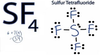 SF4 Lewis Structure How to Draw the Lewis Structure for SF4 [upl. by Catton322]