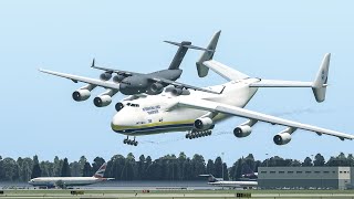 Worlds Biggest Antonov An700 Unsuccessful Transport C17 To Airport XP11 [upl. by Aloisia432]