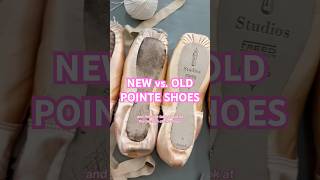 NEW vs OLD POINTE SHOES ballerinaballetnewshoespointeshoesdancerolddifferenceexplained [upl. by Eseuqram]