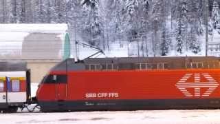 Swiss Trains Airolo arcing 01Jan14 [upl. by Sunda977]