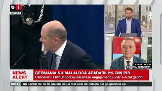 COL I PETRESCU DESPRE DECIZIA GERMANIEI NU MAI ALOCĂ APĂRĂRII 2 DIN PIBȘtiri B117 aug 2023 [upl. by Philbo286]