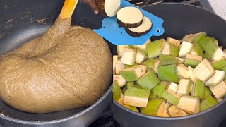 How to make plantain amp yam fufu in two ways Best fufu recipe from scratch [upl. by Tannie]