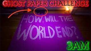 3AM GHOST PAPER CHALLENGE SPIRIT TELLS HOW THE WORLD WILL END Dooms Day is Real [upl. by Iroj395]