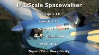 12 scale Spacewalker at Detroit Aero Modelers Field [upl. by Garlinda693]