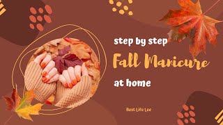 Fall Nails  DIY Gel Manicure at Home [upl. by Eizeerb972]