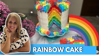 RAINBOW CAKE RECIPE TORTA ARCOBALENO 🌈 facilissima e buonissima [upl. by Anihpesoj]