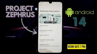 Project Zephyrus Android 14 Installation Guide for Redmi Note 7 Pro [upl. by Wilhelm]