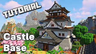 Fantasy Japanese Castle Base  Minecraft Tutorial [upl. by Puglia]