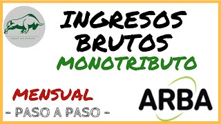 ✔️ Declaración Jurada DDJJ INGRESOS BRUTOS IIBB ARBA MONOTRIBUTO  Liquidacion IIBB Pago Electróni [upl. by Alexei]