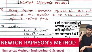 NewtonRaphsons Method  NR Method  Numerical Method  class 12  Real root upto 3 decimal Places [upl. by Mcclimans]