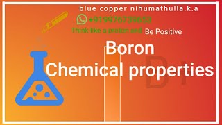 Chemical properties of Boron [upl. by Alul]